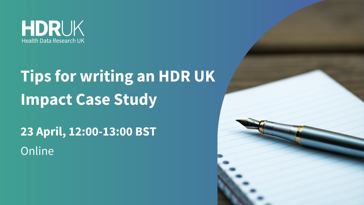 📢 Last chance to register for tomorrow's Tips for writing an HDR UK Impact Case Study webinar! Come along from 12-1pm to gain practical tips on how to effectively complete your case study and fully capture the impacts of your work. Register now 👇 hubs.li/Q02tzK540