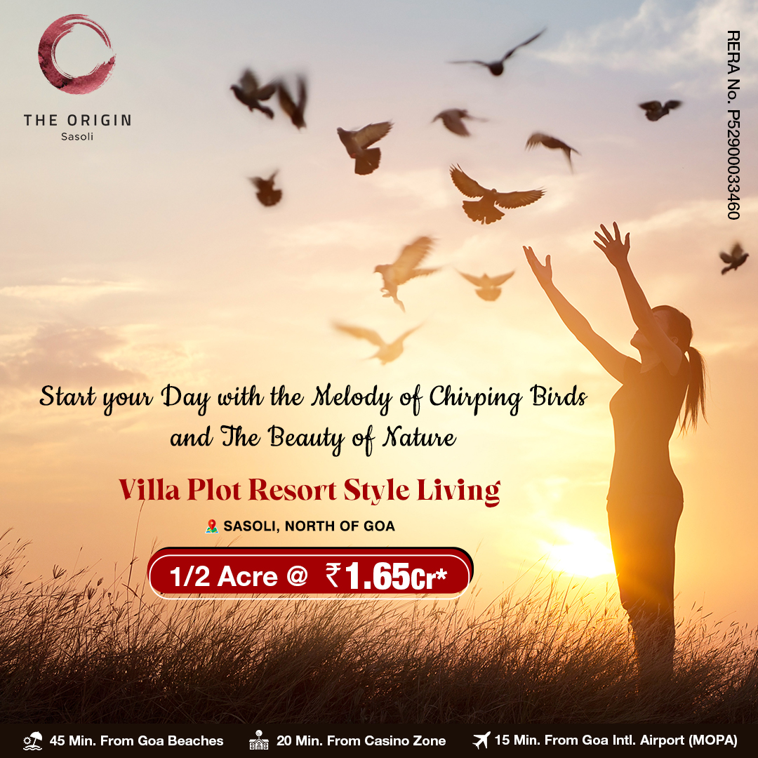 teammadhyam's tweet image. 🐦Start your day with the melody of chirping birds and the beauty of nature at our villa plot resort-style living in Sasoli, North of Goa.🐦

#ChirpingBirds #Nature #VillaPlot #ResortLiving #Sasoli #NorthGoa  #Serenity  #NatureLovers #ScenicViews #OutdoorLiving #HomeInNature