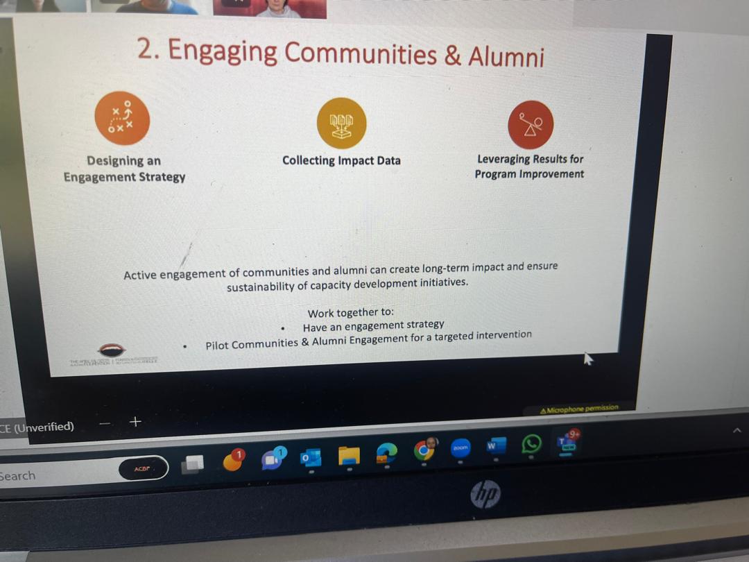 ACBF_Official's tweet photo. As a #wayforward, @ACBF_Official shared its experience in engaging communities &alumni to capture the impact of training programs and proposed a partnership in designing an engagement strategy which can be used by @CEF_Ljubljana, @ODI_Global and @ACBF_Official
#ACBFinAction https://t.co/CMhtDo3qOg