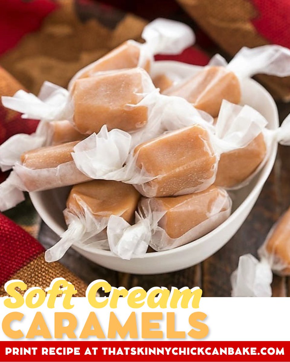Soft Chewy Cream Caramels - Sweet & Buttery - That Skinny Chick Can Bake thatskinnychickcanbake.com/soft-chewy-cre… via @thatskinnychick