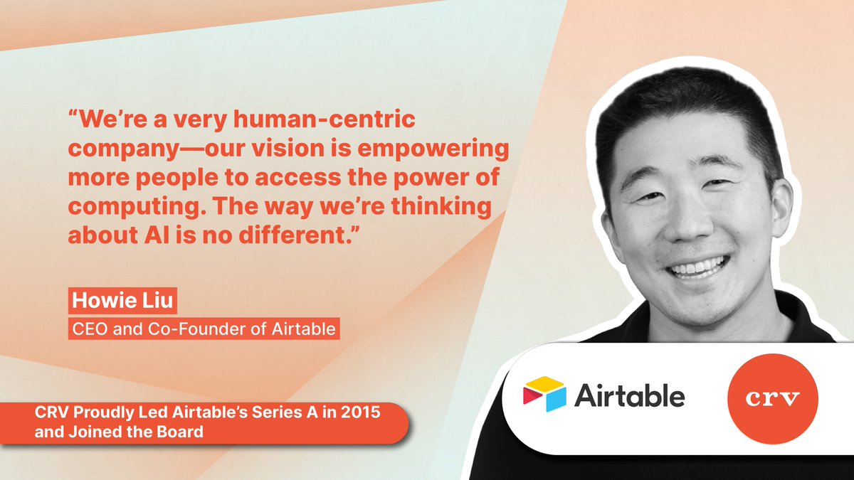 It’s refreshing to see a leader like @airtable’s @howietl discussing the importance of putting people first when it pertains to AI innovation. Explore Airtable’s latest breakthroughs in tech in this article by @FastCompany. fastcompany.com/91068550/airta… #CRVVC #PowerToTheCreators