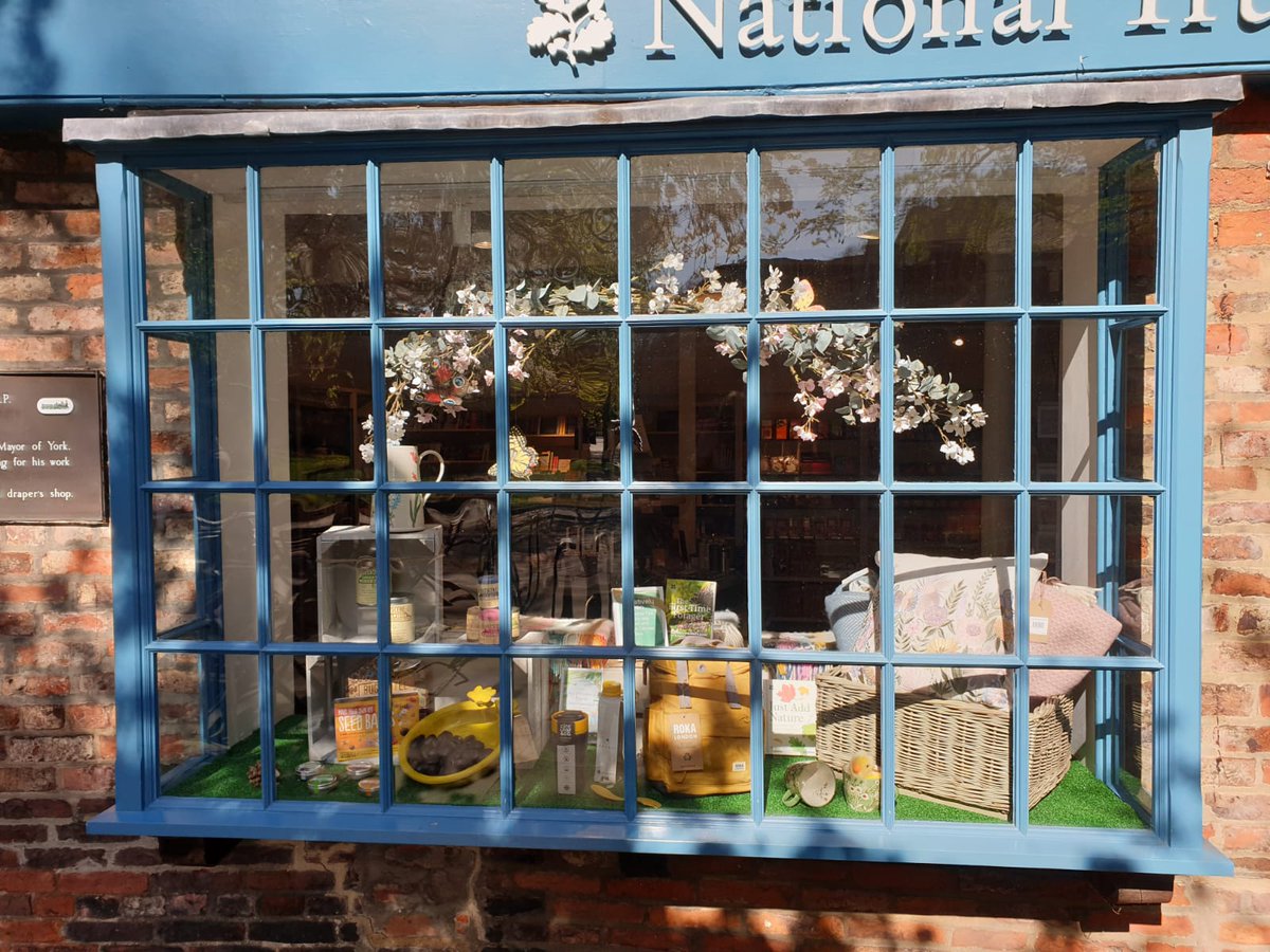 It's #WorldEarthDay and our York shop is celebrating with a dedicated display🌿Peruse the sustainable and eco-friendly products in store. The shop is a short walk around the corner and is open every day. Do drop in when you're next in the city. #NationalTrust #YorkShop #York