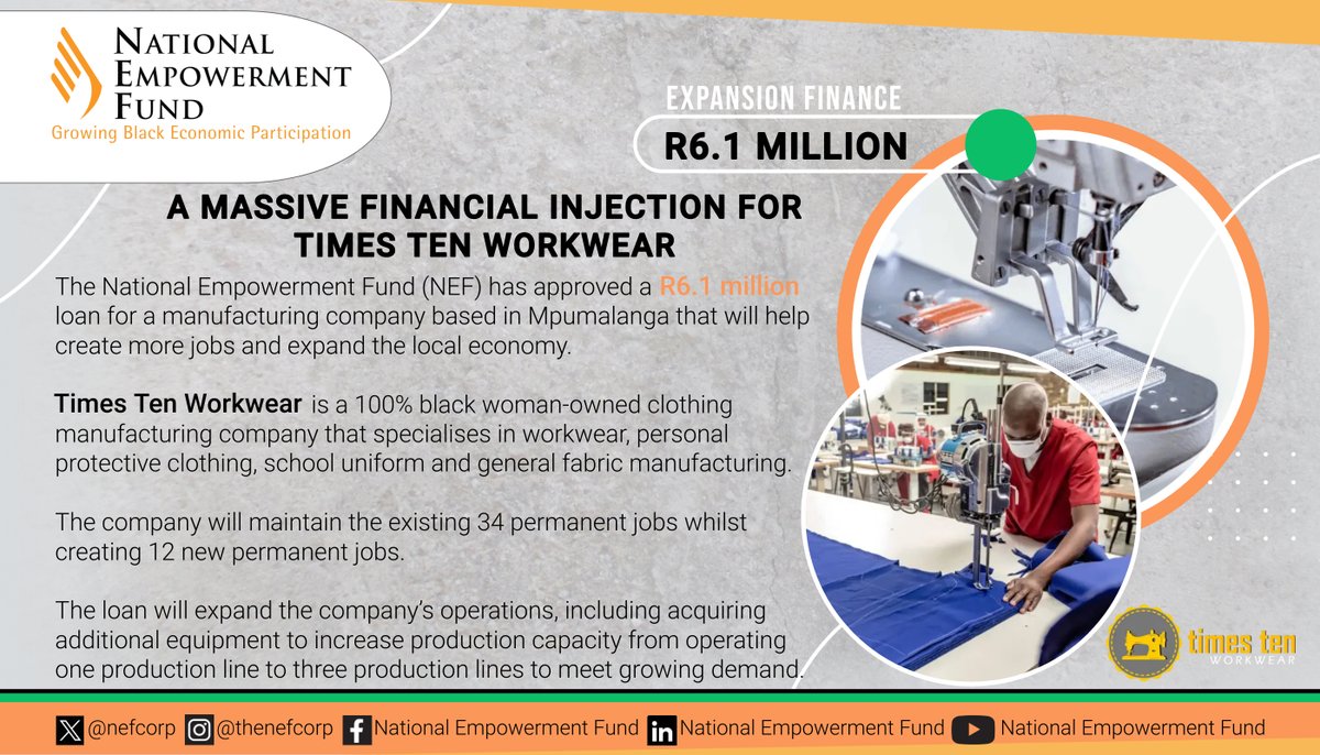 #NEF #Funding #BlackBusiness #Empowerment #Entrepreneurship #TimesTenWorkwear @TimesTenWorkwear