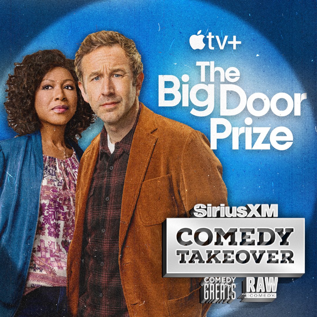 Join @BigBoyler and @GabrielleDennis on the @siriusxmcomedy TakeOver today on SiriusXM Comedy Greats (ch. 94) at 7AM/7PM ET and RAW Comedy (ch. 99) at 12PM ET talking Season 2 of #thebigdoorprize on @appletv, listen anytime on the @siriusxm app!