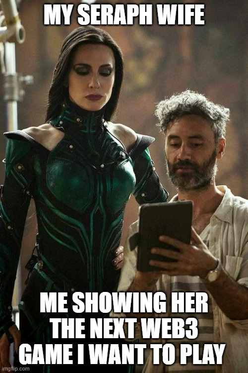 LeapingLemurs6's tweet photo. How much do you want to play Seraph? 

me: Yes 

@Seraph_global 

#Memes  #P2E , #Play2Earn , #Web3gaming https://t.co/tJoPgTCDx1