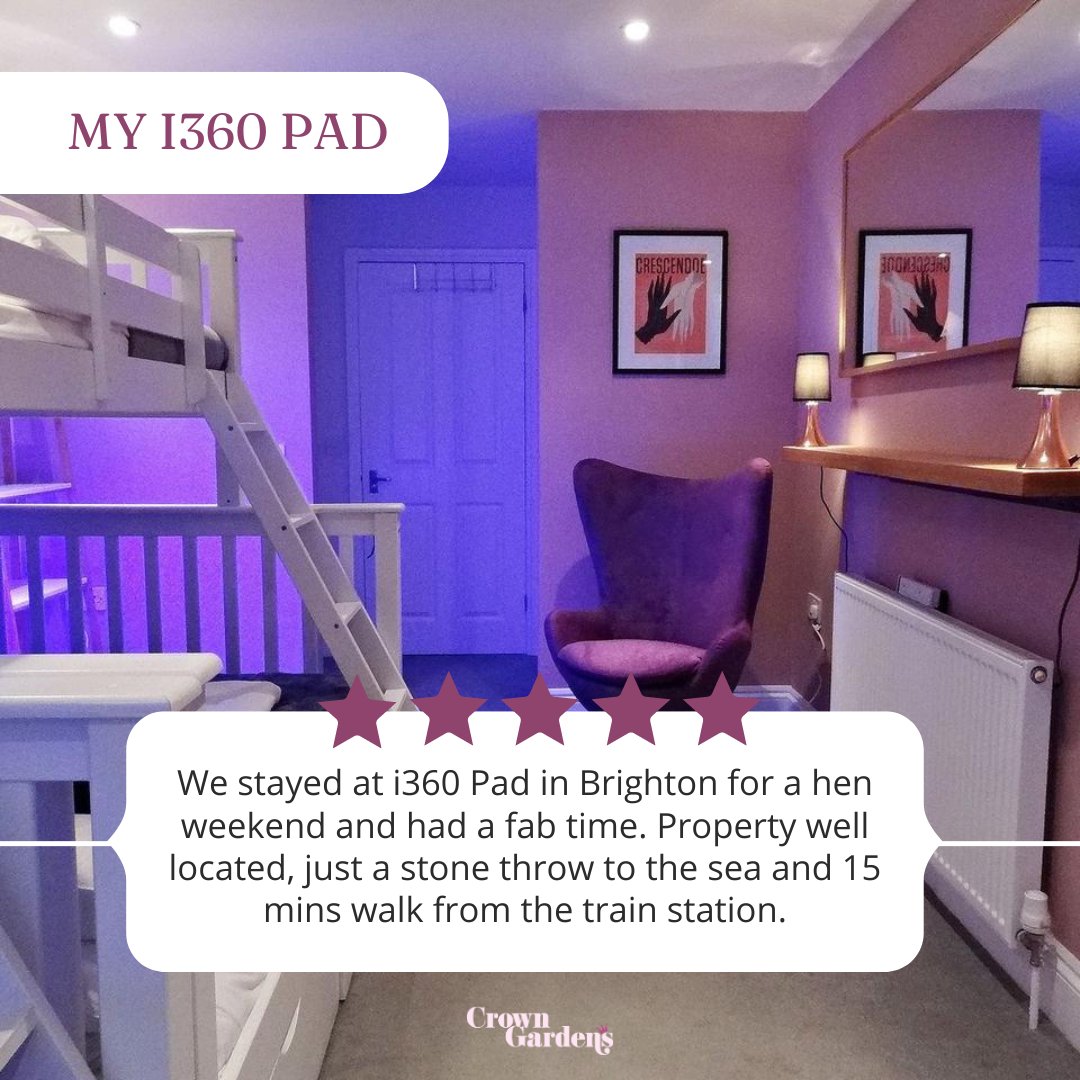 Thank you Ali for the amazing review! 🥰

We're so glad you and your girls had a fantastic hen weekend at i360 Pad! 

👑

.

#Brighton #I360pad #HenwWeekend #BeachLife #BrightonHolidays #ExploreBrighton #BrightonVibes #BrightonStays #VisitBrighton #UKStaycation #CrownGardens