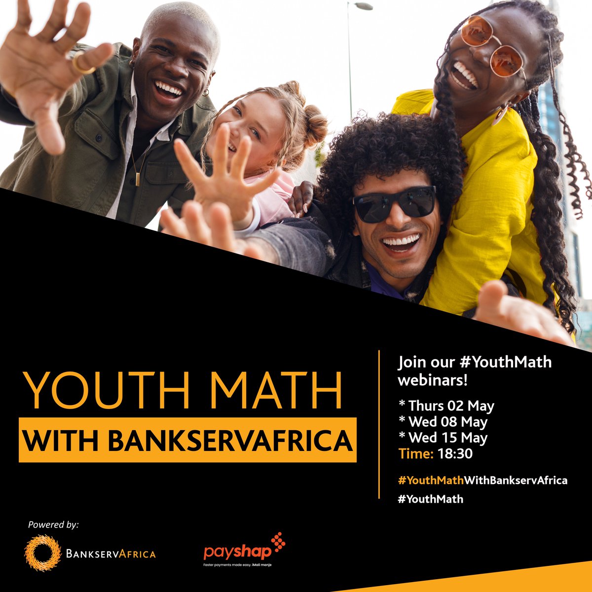 We’ve heard your #YouthMath loud and clear! Now, it's time to level up our financial game! Join our webinars where we'll tackle each of your money dilemmas head-on. Plus, stand a chance to win some vouchers! 🤩 Register now! bit.ly/3DiEiR0 #YouthMathWithBankservAfrica
