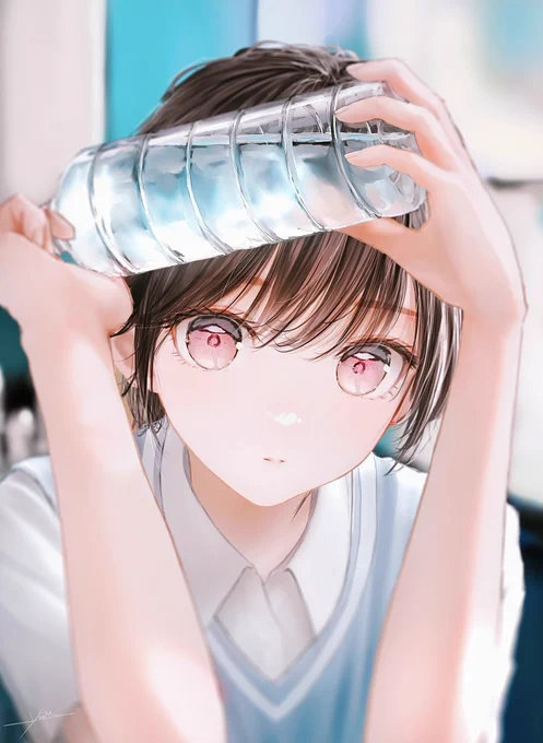 透明色 #これを見た人は水色又は青色と白色の混ざった色の画像を貼れ 