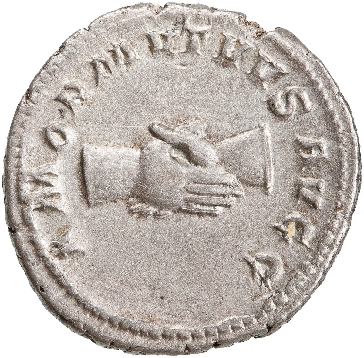 Likely #OnThisDay - 22 April - in AD 238, following the defeat of the Gordians, the Senate confirm Pupienus and Balbinus as co-emperors in order to oppose Maximinus Thrax. #YearOfTheSixEmperors Image: RIC IV Pupienus 9A; ANS 1944.100.13004. Link - numismatics.org/ocre/id/ric.4.…