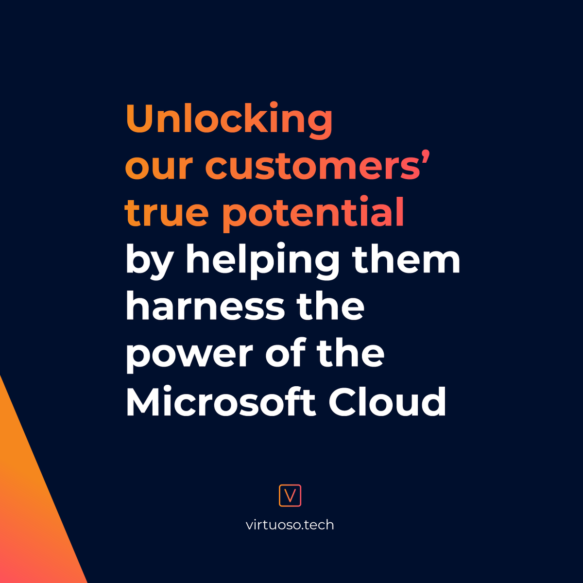 We’re all in with Microsoft 365! Empowering customers with modern technology and new ways of working is our passion. Say goodbye to aging on-premise infrastructure and say hello to secure collaboration and productivity that your team will love. #Virtuososocial #MicrosoftCloud