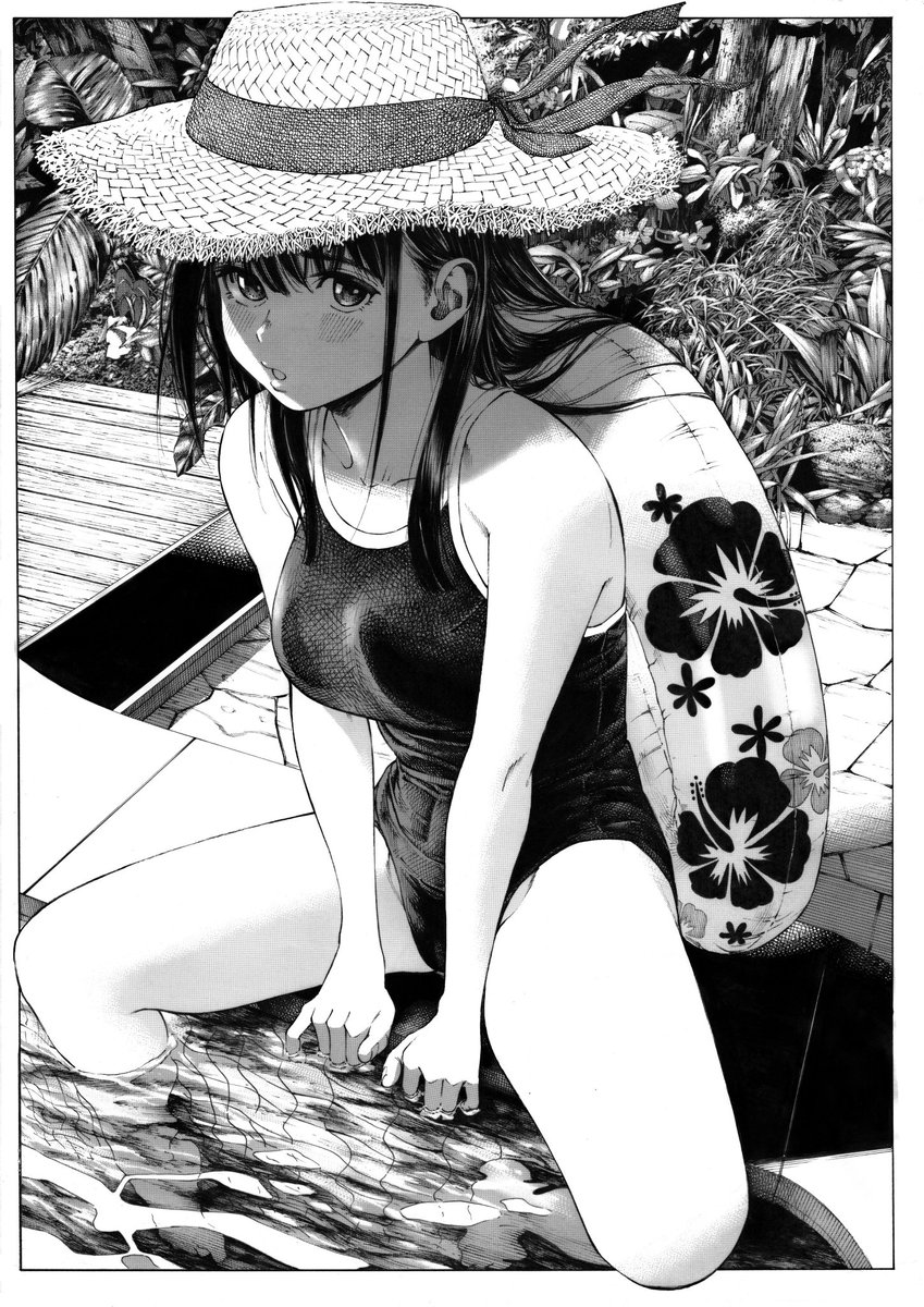 リゾートプールにスク水で来た子

画集収録作品。 