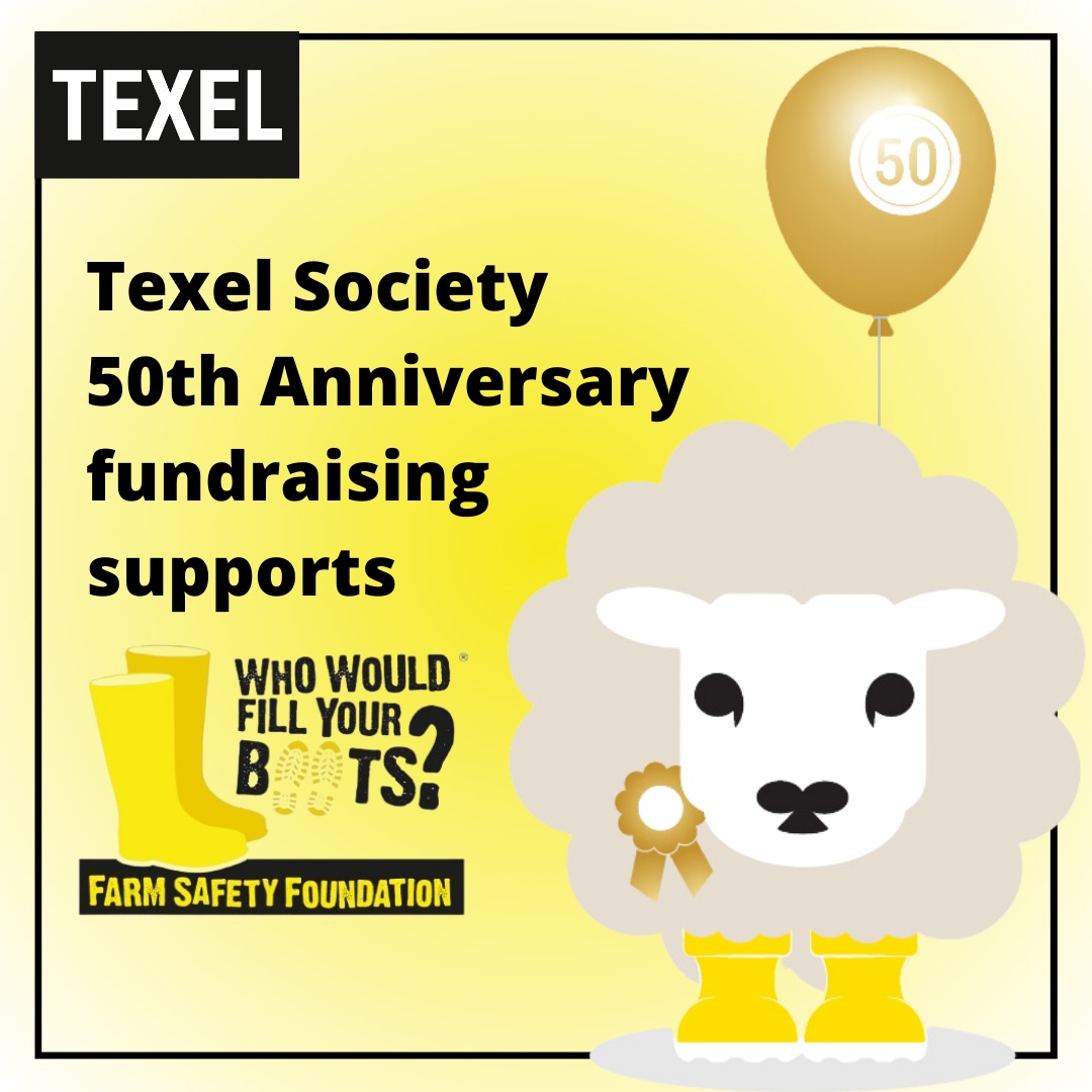 Texel Society supports Farm Safety Foundation As part of its 50th anniversary celebrations the Texel Sheep Society will raise funds for the Farm Safety Foundation, better known as Yellow Wellies. Read more here - texel.uk/texel-society-…