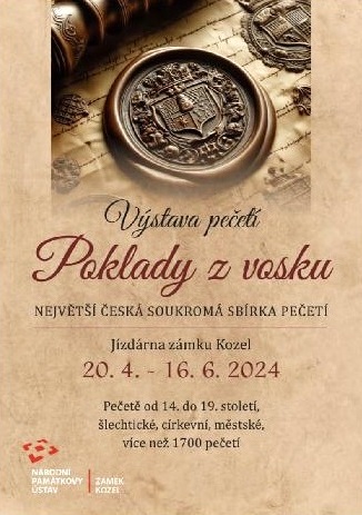 Výstava historických pečetí v jízdárně zámku Kozel
20.4.-16.6.2024