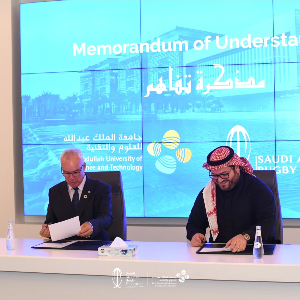 We, at the Saudi Rugby Federation and King Abdullah University of Science and Technology, are proud to announce the signing of an important Memorandum of Understanding (MoU) on Sunday, April 21, 2023. 

#SARF #KAUST #asiarugby #worldrugby