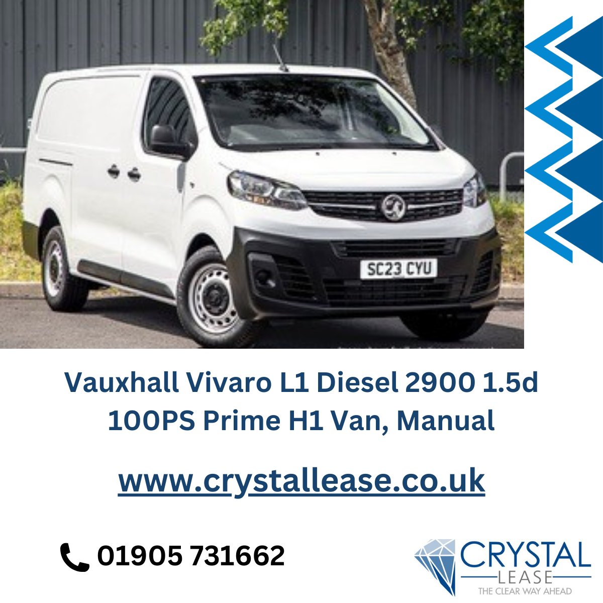 Crystallease's tweet photo. Vauxhall Vivaro L1 Diesel 2900 1.5d 100PS Prime H1 Van, Manual in Solid Kaolin white paint with immediate delivery
Full details >>> https://t.co/353Qs6ueOI
Contact us on 01905 731662 for a tailored quotation
#vanleasing #fleetmanagement https://t.co/fWxUGdsbFH