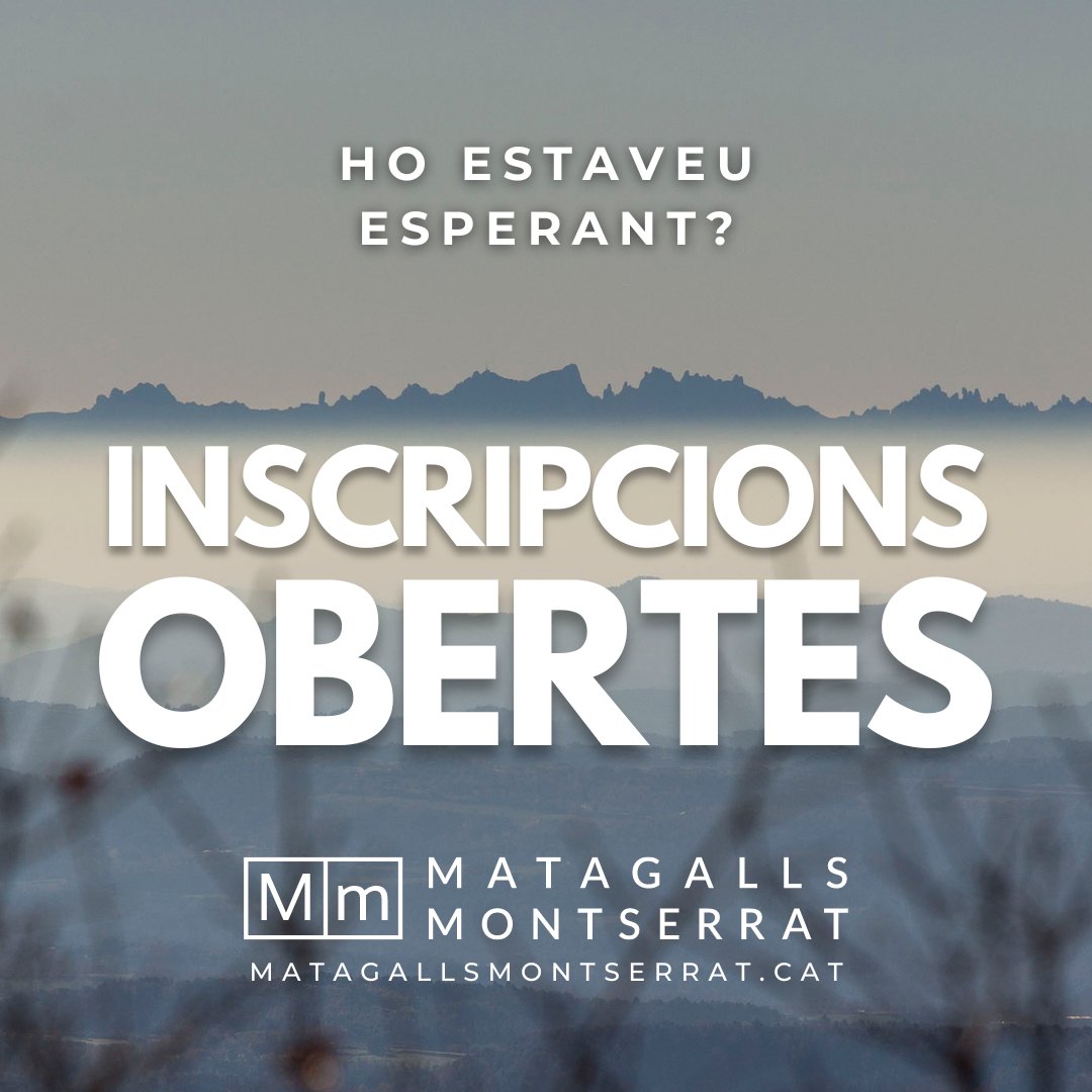 Inscripcions obertes per a la 45a Travessa Matagalls Montserrat! ⛰️⛰️⛰️ MES INFO: matagallsmontserrat.cat 💪#PassióperlaMm #Mm24 Organitza: @cegraciacat