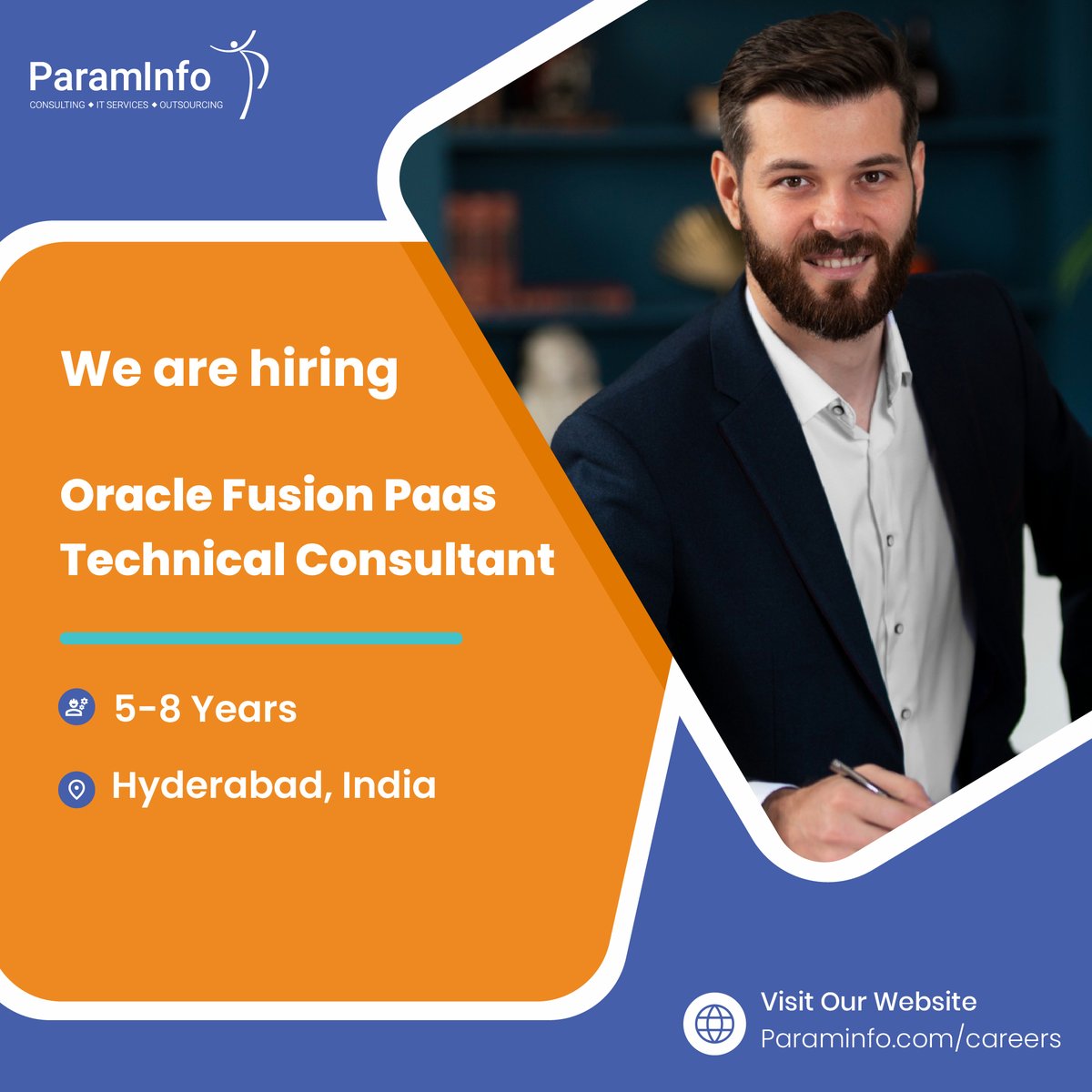 𝐉𝐨𝐛 𝐓𝐢𝐭𝐥𝐞: Oracle Fusion Paas Technical Consultant 📢
𝐀𝐩𝐩𝐥𝐲 𝐍𝐨𝐰:  bit.ly/3QcG2C0 👈
𝐄𝐱𝐩𝐞𝐫𝐢𝐞𝐧𝐜𝐞: 5 - 8 Years
𝐋𝐨𝐜𝐚𝐭𝐢𝐨𝐧: Hyderabad, India
#paas #oraclefusion #fusionpaas #technicalconsultant #OIC #VBCS #APEX #PCS #processcloudservice