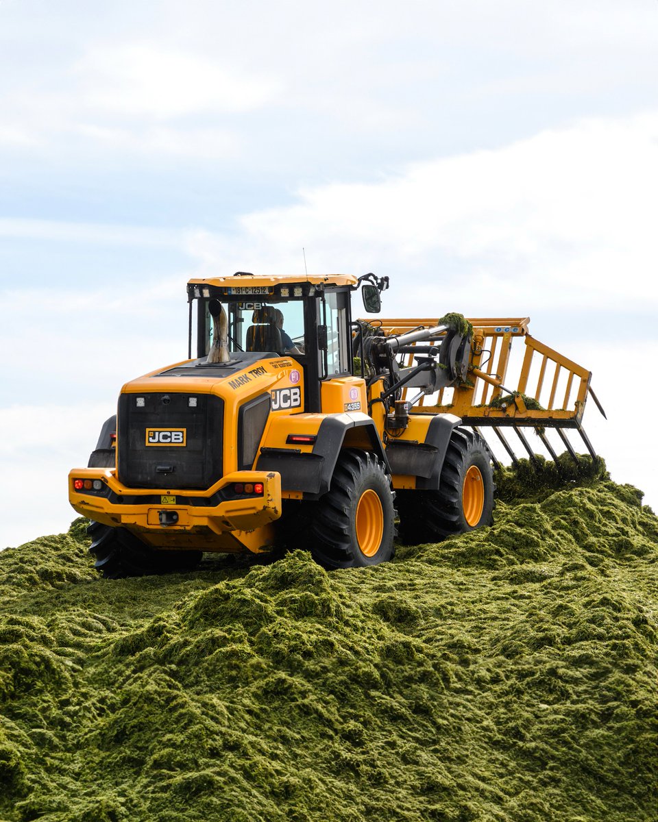 Don't hang about. A #JCB 435S wheeled loading shovel at work for William and Larry Buckley in Ballymountain, County Cork. Discover more: brnw.ch/21wIIOP. #WheelLoaderWednesday #JCBmoment _ Photos by Tractor Run Cork