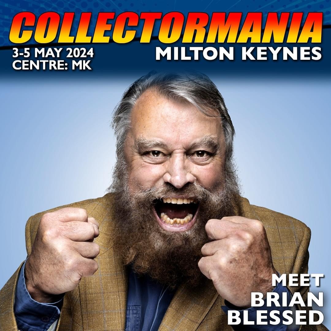 ***COMPETITION*** Collectormania is returning to #MiltonKeynes @centremk from 3-5 May - win a Diamond Pass to meet the legendary actor #BrianBlessed including a photoshoot, autograph and gift 🤩 To enter RT before 8pm 28.4.24. Comp also running on FB & IG. Prize T&Cs apply.