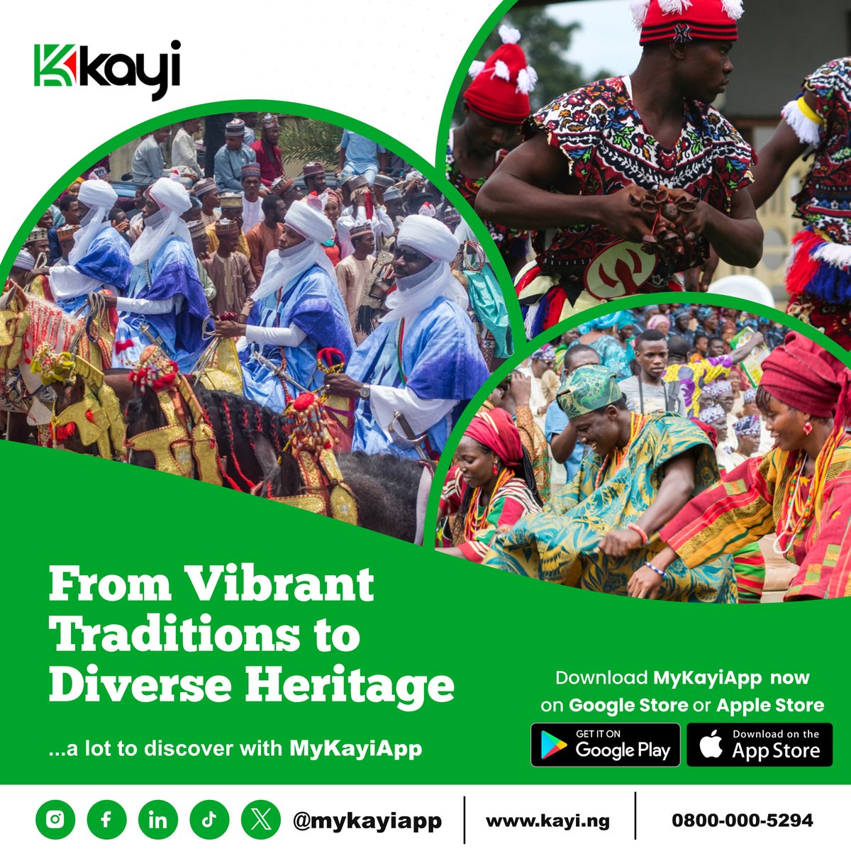 From vibrant traditions to diverse heritage, our roots run deep. Discover more with MyKayiApp.  Download MyKayiApp now on Google Store or Apple Store.

#MyKayiApp #NowLive #Kayiway #DownloadNow #Bankingwithoutlimits #downloadmykayiapp #digitalbanking