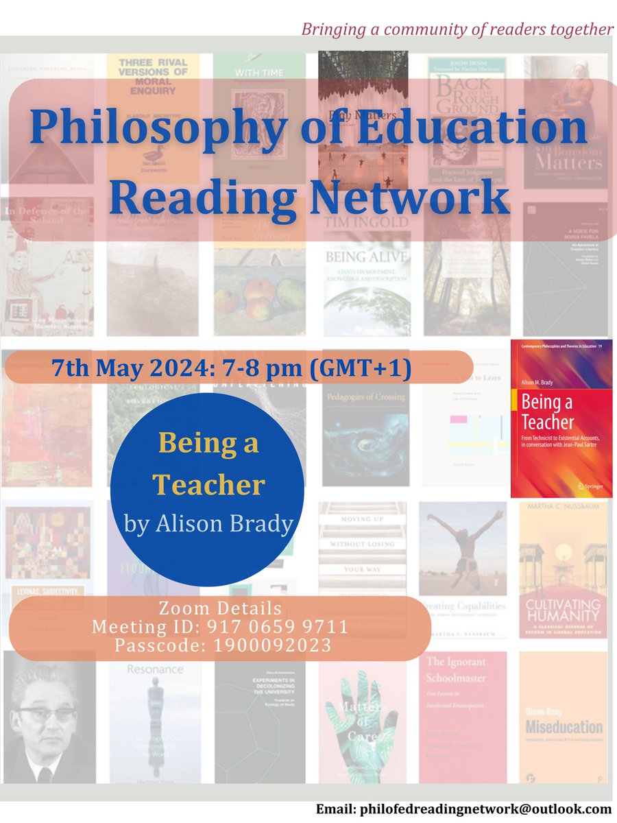 Change of Date! Thank you for patiently waiting. We can announce the change of date for the session on 'Being a Teacher' to 7th May, 7-8 (GMT+1).