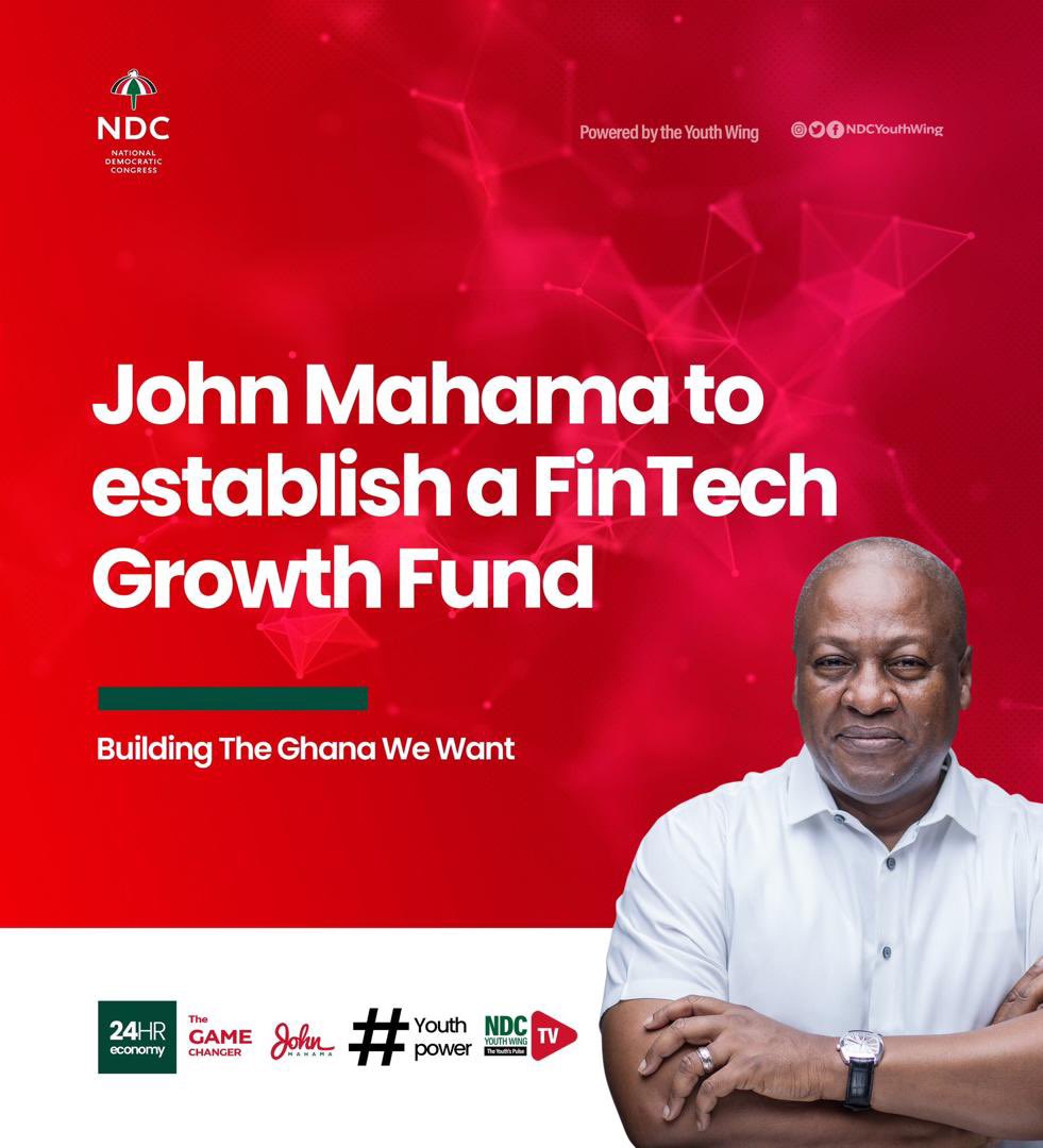 Good New from NDC to Ghanaians‼️

Transforming the financial landscape to make financial services more streamlined, accessible and efficient for everyone is paramount to John Mahama in his second stint. #ChangeIsComing #24HourEconomy