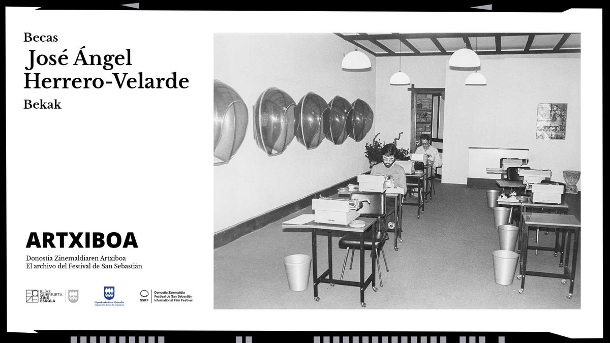 #Artxiboa DEIALDIA 📢 GAUR, ostirala (apirilak 26) José Ángel Herrero-Velarde #Bekak eskuratzeko eskaera-epearen AZKEN EGUNA DA. 👉 Hautagaiak: Gipuzkoan edo Estatuan jaio eta/edo bizi diren ikertzaileak. ✍️ Aurkeztu eskaera eta kontsultatu oinarriak: artxiboa.sansebastianfestival.com