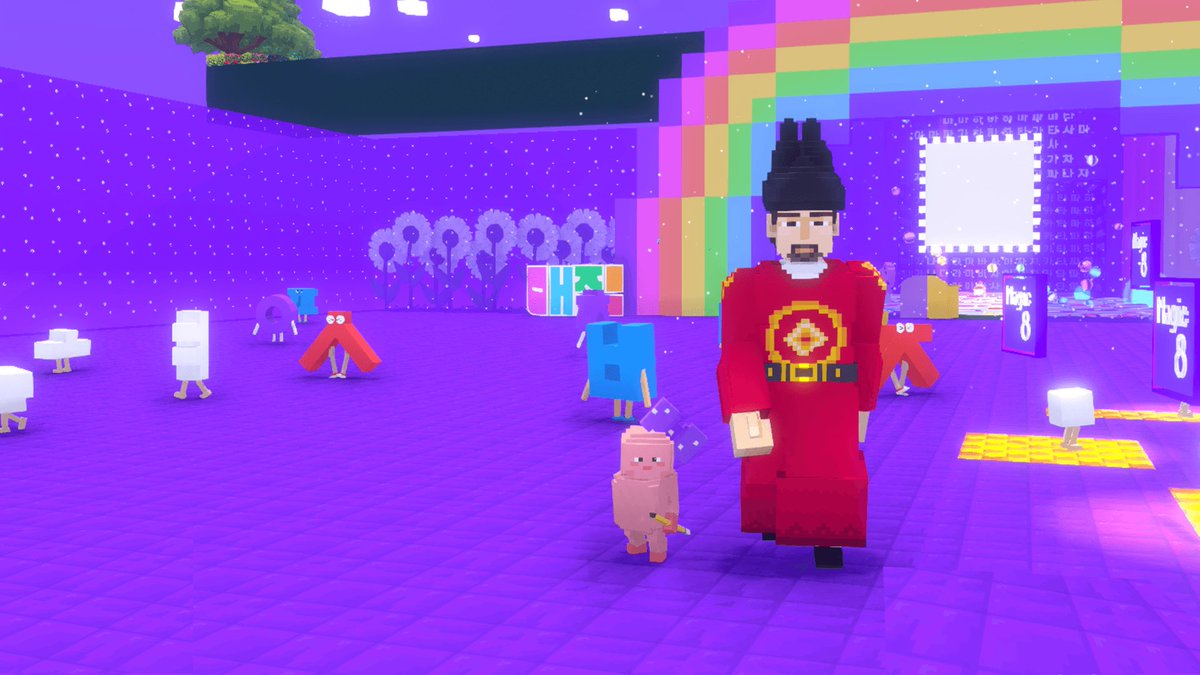 OK_verse's tweet photo. ๐ ์ธ์ข
๋์ : Piggy๋ ํ๊ธ์ ๊นจ์ฐ์ณค๋๋?
๐ฝ Piggy : ๋ค! ์ 8๊ธ์ ๋ค ์์์!
๐ King Sejong the Great : Did Piggy learn Hangeul well?
๐ฝ Piggy : Yes! I know all 8 letters now!
๐ Experience : https://t.co/xceFdmDb8l
@TheSandboxGame @TheSandboxKorea #SANDION #MAGICEIGHT https://t.co/umBumXiGmW