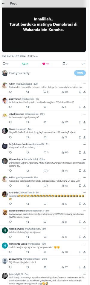 See.. ? 👇 Para Bajer Hama Perabadan berhamburan dg kata kata kotor nya membully siapapun yg kontra dg Putusan MK Mahkamah Keluarga. Produk rusak didukung makhluk2 yg rusak pula.