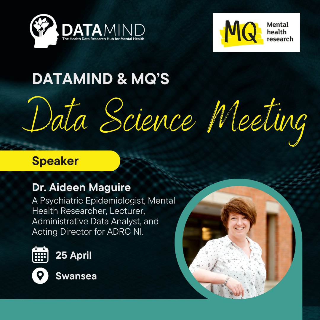🎉 Excited to welcome @Aideen_QUB to our #DataScience Meeting with @MQmentalhealth! Join us this Thursday as Aideen shares insights on using administrative data for #mentalhealthresearch in underserved groups in Northern Ireland.

To Register➡️ ow.ly/RfF150QJbAi

#ECRchat