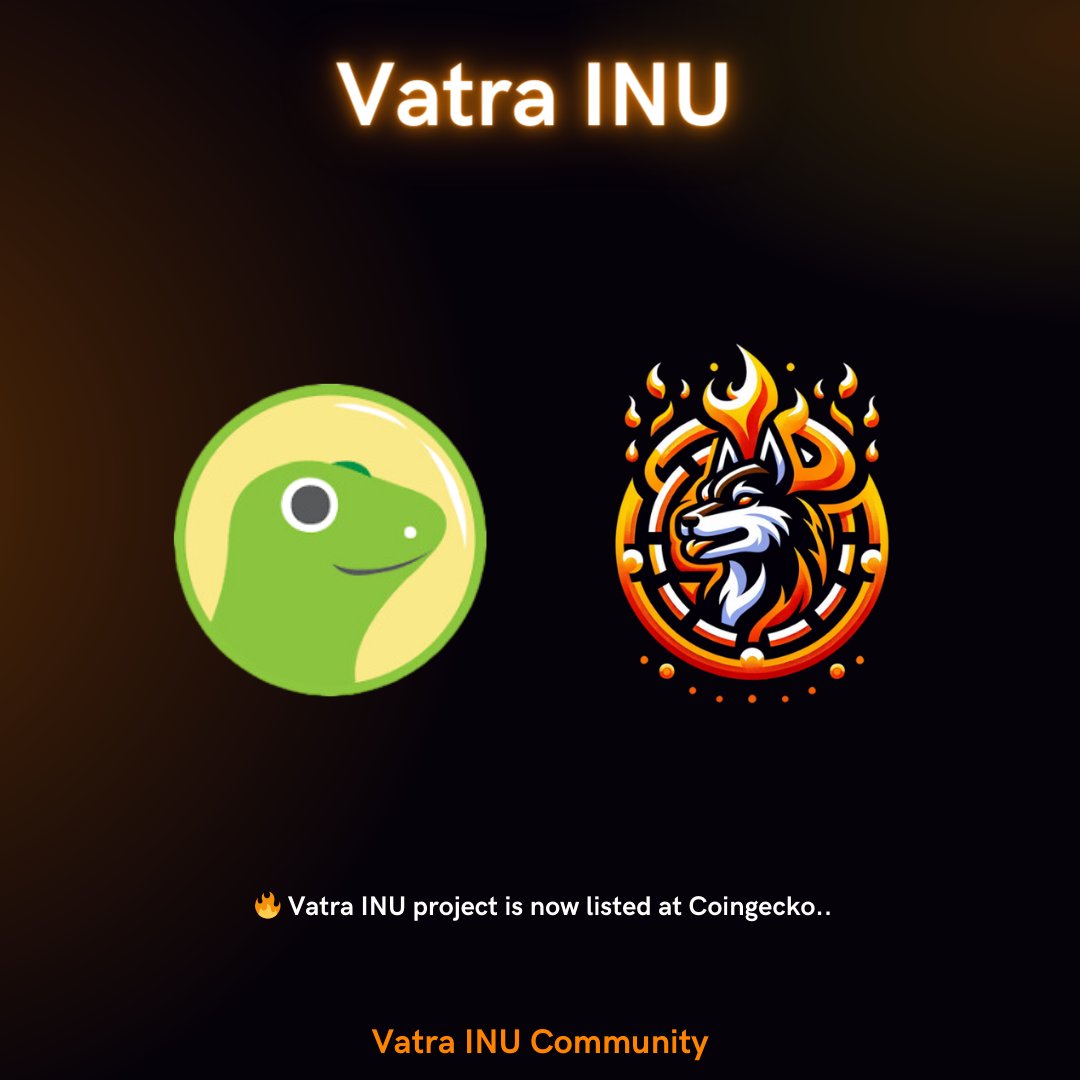 Vatra INU is now at @coingecko  ✅

Link: coingecko.com/tr/coins/vatra…