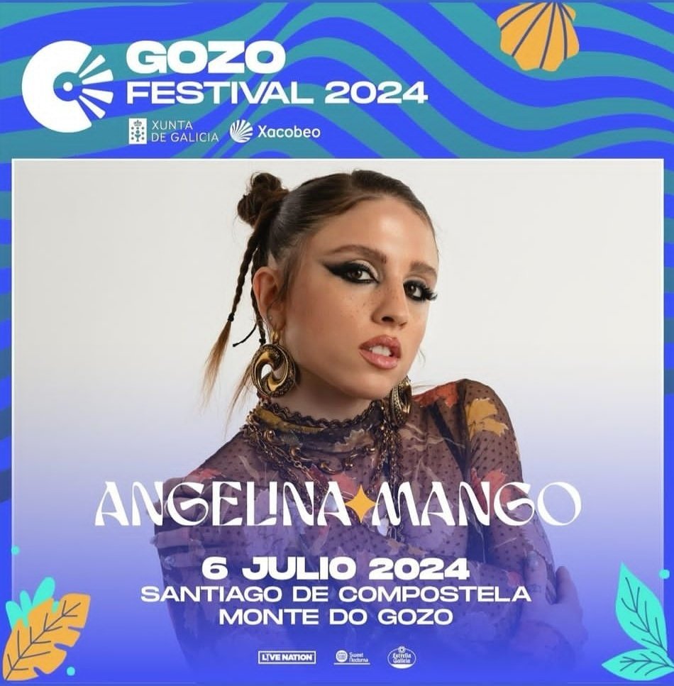 🎫 nuovo impegno estivo per Angelina, che sarà presente sabato 6 luglio al Gozo Festival a Santiago de Compostela, Spagna!