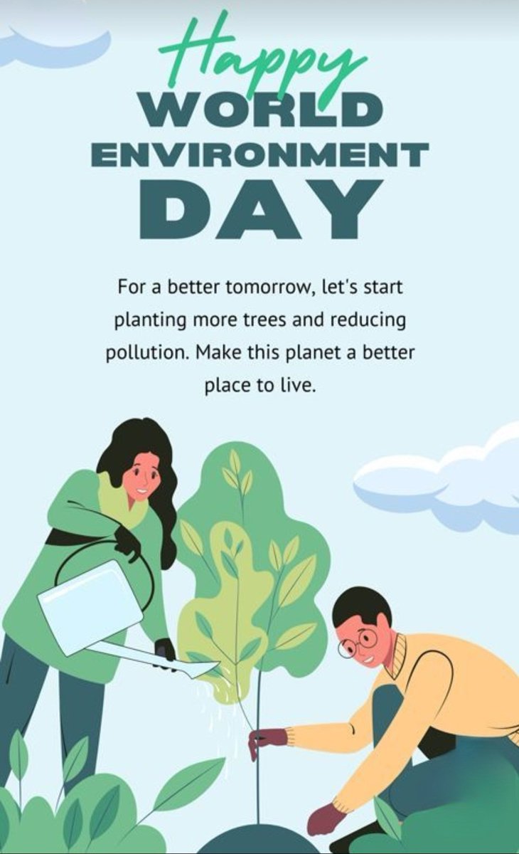 ✨️ Happy Monday ✨️ 
It's World Environment Day 🥳 

Recycle ♻️ Reuse 🌳 Reduce.
Let's take care of the environment like it takes care of us. 😊 

#MondayMotivation #worldenvironmentday