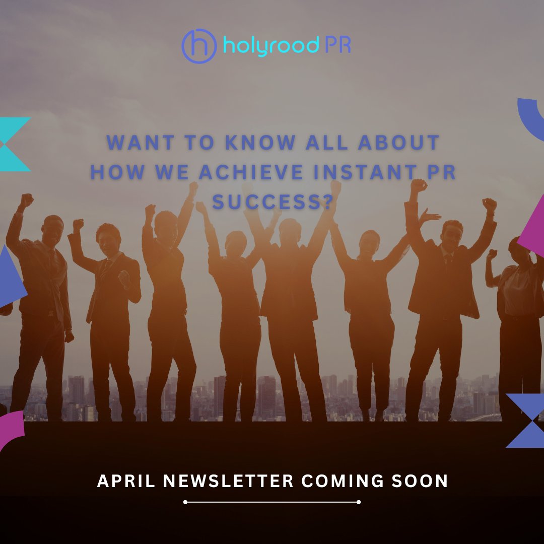 Want to know all about how we achieve instant PR success? 🚀 

Our April newsletter gives the ultimate guide in boosting your PR.

Subscribe today and learn how to take your PR to the next level: bit.ly/holyroodprnews…

#publicrelationsagency #pragency #Edinburgh #newsletter