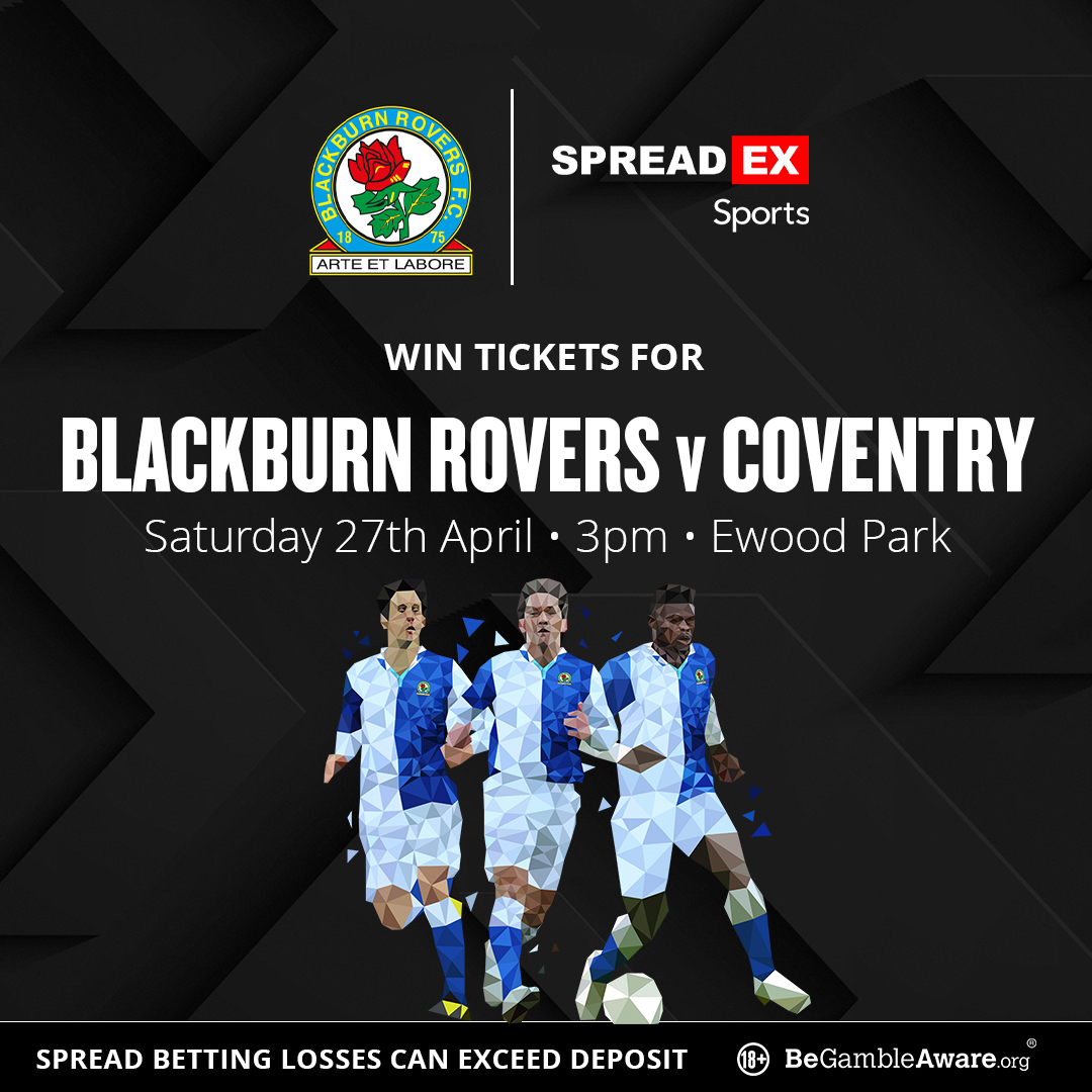 🚨Competition Time🚨

How do you fancy the chance to win tickets to <a href="/Rovers/">Blackburn Rovers</a>  🆚 Coventry City?!🎟️

For the chance to win🥇

1⃣ Follow us + Repost this post♻️
2⃣ Enter your details in the entry form below⤵️
spreadex.com/blackburnga

TS&amp;C's Apply🔞