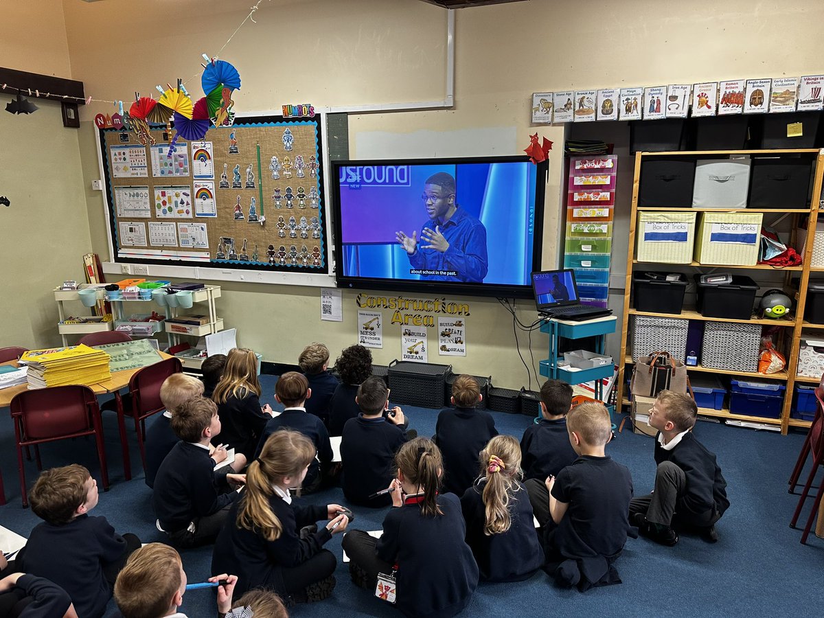 Dosbarth Maple are excited to join in with the BBC Live Lesson celebrating 100 years of BBC Education! #BBCLiveLessons #CBBC