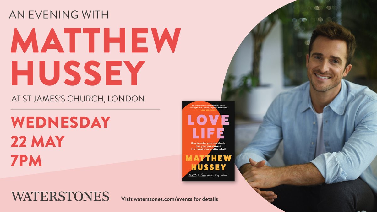 Join us and @MatthewHussey to celebrate the publication of Love Life, a practical road map for letting go of past relationships, overcoming the fear of getting left behind, and finding the love we want. Tickets here ➡️ bit.ly/3UrbbnI