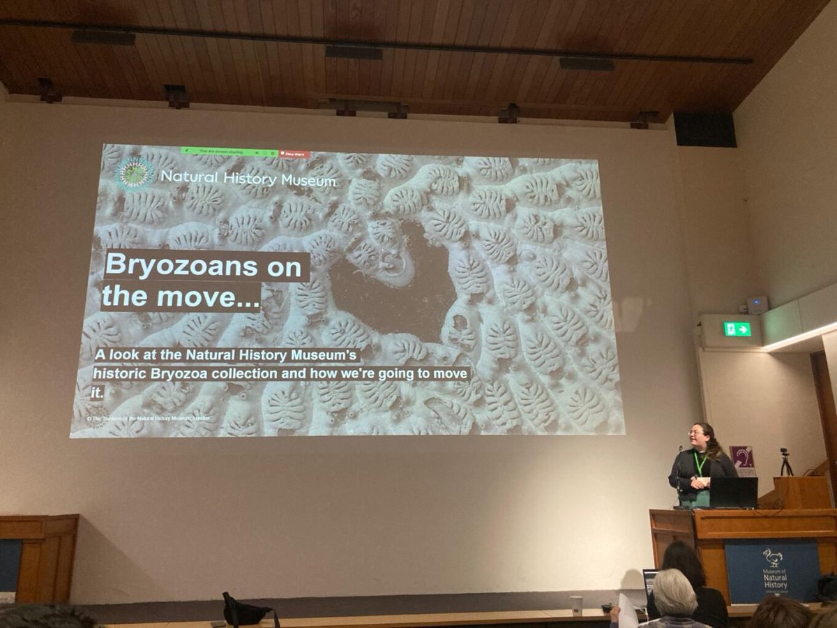 Members of the #NHMUnlocked team were at @Nat_SCA Conference last week. Curator @AbigailHerdman did a lightning talk about the @BryozoanNhm Collection and the different ways we were preparing it to move to TVSP