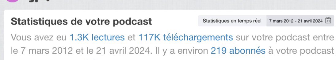equalitysradio's tweet photo. 1000 téléchargements en moyenne par mois sur nos podcasts 
On s’approche petit à petit des 120000 au total 

A la fois surpris car l’émission est en stand by, et à la fois honoré d’avoir proposé une émission qui plaît

Tout simplement… Merci !! https://t.co/6H9wweILzw