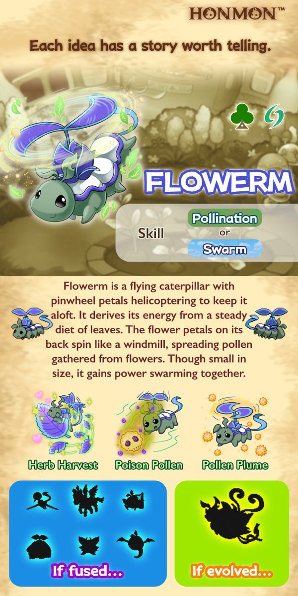 penglace's tweet photo. ๐ FLOWERM ๐
A pollinating caterpillar #Honmon with pinwheel petals helicoptering to stay aloft! ๐ฑ https://t.co/vbqQhPB2Kk