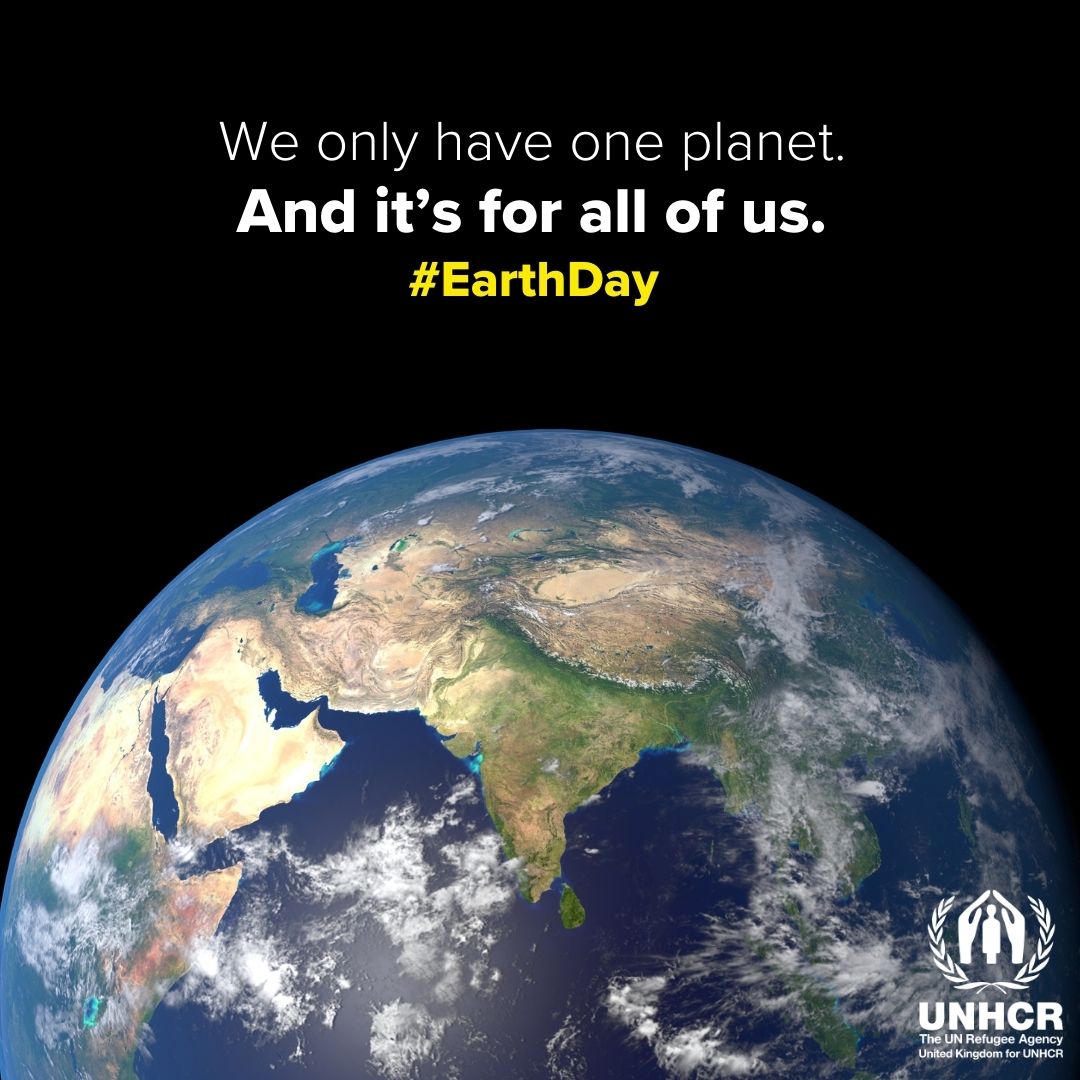 Refugees, stateless or displaced people, the earth is home to us all and our home is in danger. The #ClimateCrisis is here and displacement is one of its most devastating consequences. Join us on #EarthDay to speak up for our home. We need urgent #ClimateAction.