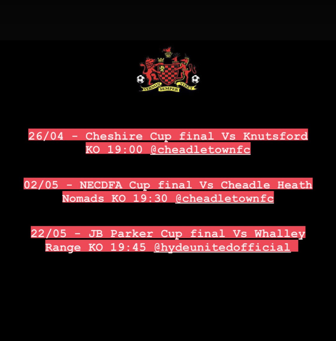 DWarrender82's tweet photo. Good season so far @PoyntonFC 
10 league games to go in the @CheshireFL prem and 3 cup finals
28 wins from 31 games
13 games in 4 weeks to play https://t.co/BuEstxTo3T