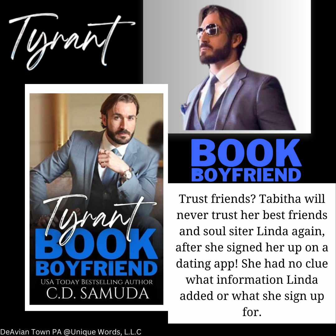 📣📣PRE-ORDER ALERT 📣📣
The Tyrant: Carolee Samuda 
⬇️⬇️
amazon.com/dp/B0CZJKYCFM
#bookboyfriend #irromance #ComingSoon
Author: Carolee Samuda 
Promoter: Unique Words LLC 
@UniquelyYours2