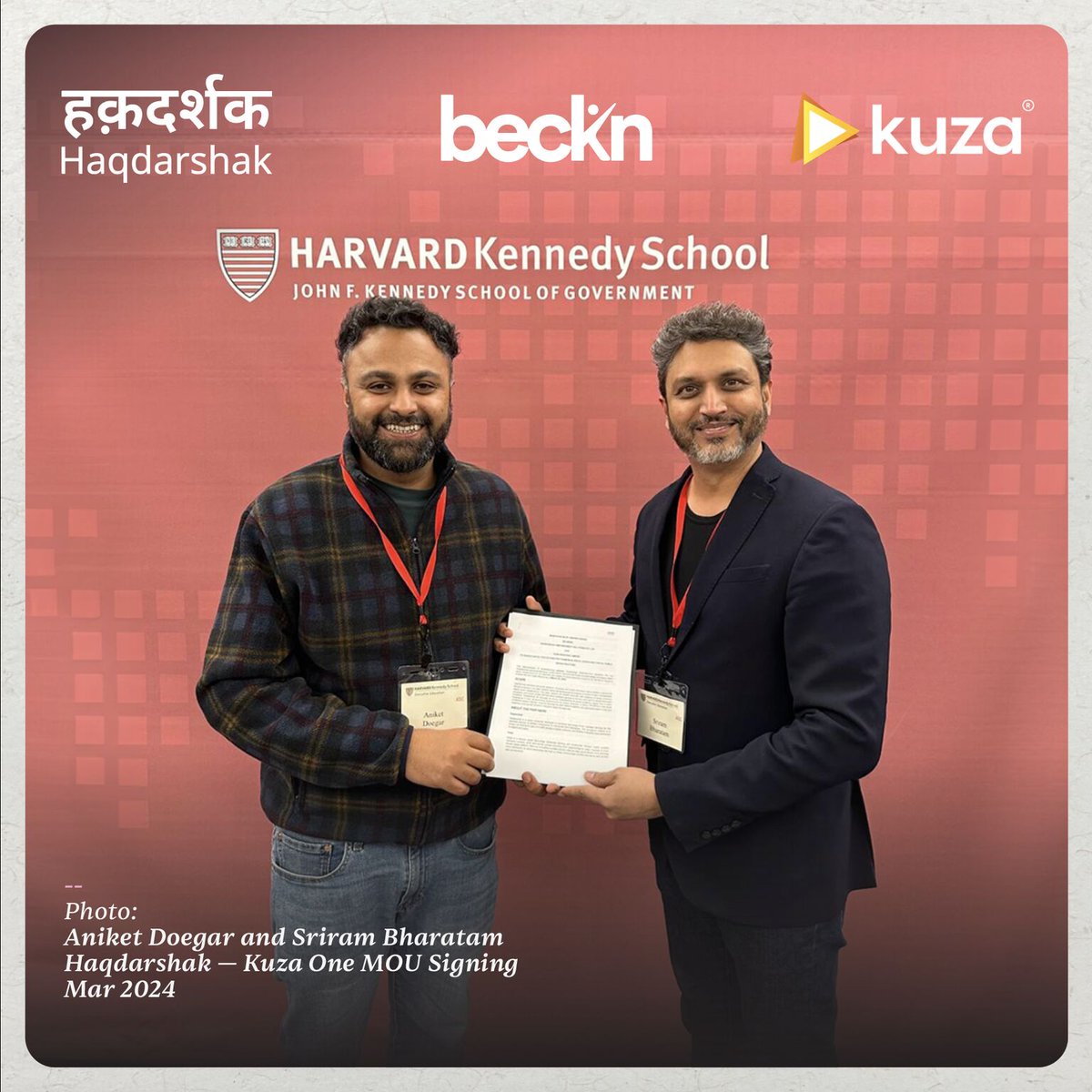 We’re delighted to share that @haqdarshak and Kuza One (@Kuza_Biashara) are partnering to build a welfare schemes discovery solution using #Beckn for farmers in Kenya.

The collaboration will leverage Haqdarshak’s tech, Kuza’s agripreneur expertise in Kenya and Kuza's open