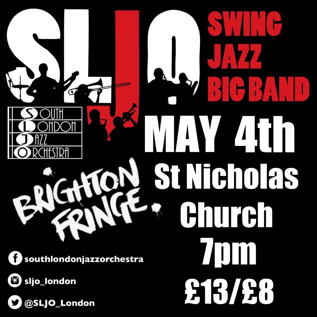 📣Next up we are hitting the road to the Brighton Fringe! May 4th, 7pm. @brightonfringe #brightonjazz #brightonfringe #MayThe4thBeWithYou BOOK TICKETS HERE 🎟️brightonfringe.org/events/south-l…