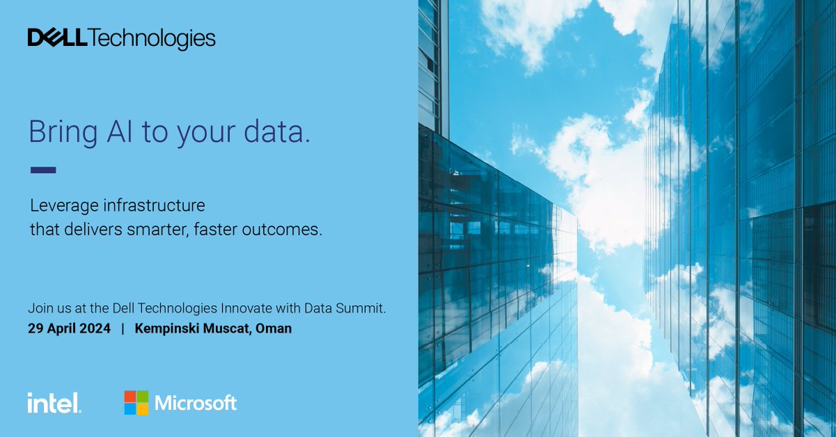 How can you take advantage of #AI to drive profound growth📈 and #innovation? Mark your calendars for #InnovateWithDataSummit to leverage enterprise-ready and AI-driven infrastructures! 🗓️Apr 29 📍#Oman Register to join us➡️ dell.to/49KGZJp