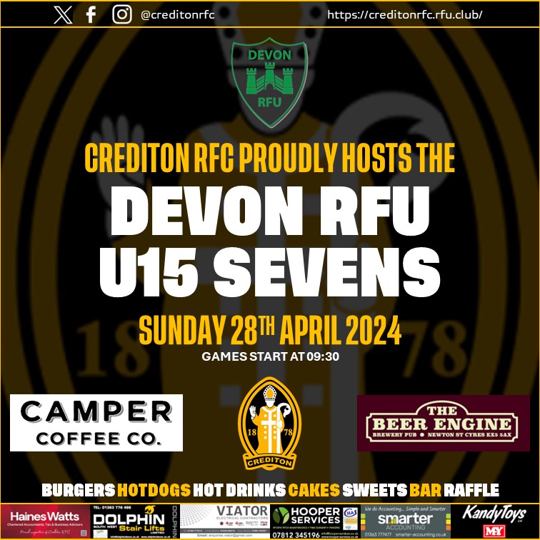 Crediton RFC (@creditonrfc) on Twitter photo This ๐ฆ๐จ๐ก๐๐๐ฌ we are proud to be hosting the <a href="/DevonRFU/">Devon RFU</a> ๐จ๐ญ๐ฑ ๐ฆ๐๐ฉ๐๐ก๐ฆ!
It's always a great day of rugby and, with refreshments available throughout, we've got you covered!
#kirton #blackandamber #onebigclub ๐ค๐ <a href="/swsportsnews/">South West Sports News</a> <a href="/CamperCoffeeCo/">Camper Coffee Co.</a> <a href="/BeerEngineEX5/">The Beer Engine</a> This ๐ฆ๐จ๐ก๐๐๐ฌ we are proud to be hosting the <a href="/DevonRFU/">Devon RFU</a> ๐จ๐ญ๐ฑ ๐ฆ๐๐ฉ๐๐ก๐ฆ!
It's always a great day of rugby and, with refreshments available throughout, we've got you covered!
#kirton #blackandamber #onebigclub ๐ค๐ <a href="/swsportsnews/">South West Sports News</a> <a href="/CamperCoffeeCo/">Camper Coffee Co.</a> <a href="/BeerEngineEX5/">The Beer Engine</a>
