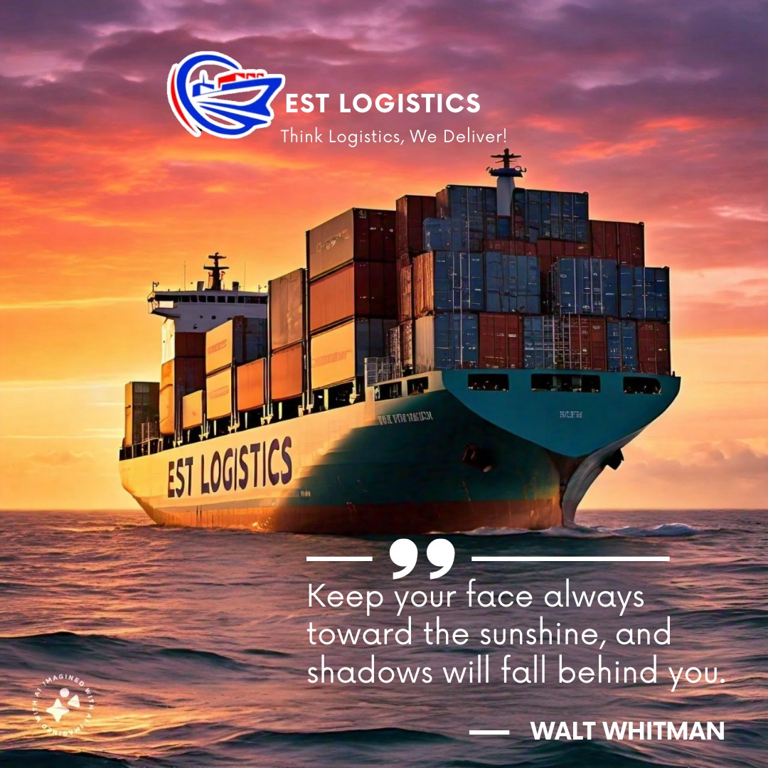 Sunshine Ahead. Delays in the Shade. Let #ESTLogistics keep your shipments moving smoothly. We navigate challenges so your deliveries stay on track.

#ESTQuotes #LogisticsWithoutLimits #SunshineDelivery  #shippingconsultancy #haulageservices #warehousingsolutions #projectcargo
