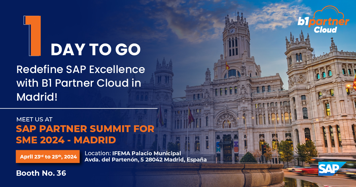 b1partnercloud's tweet image. Don&apos;t miss out on this opportunity to embark on a journey towards redefining excellence in private cloud services. 

Join us at SAP Partner Summit for SME 2024: bit.ly/3vGP82P
🗓️ 23rd - 25th April
🌐 Madrid, España
📍 Booth No. 36

#SAPPartnerSummit2024 #Madrid #SAPB1