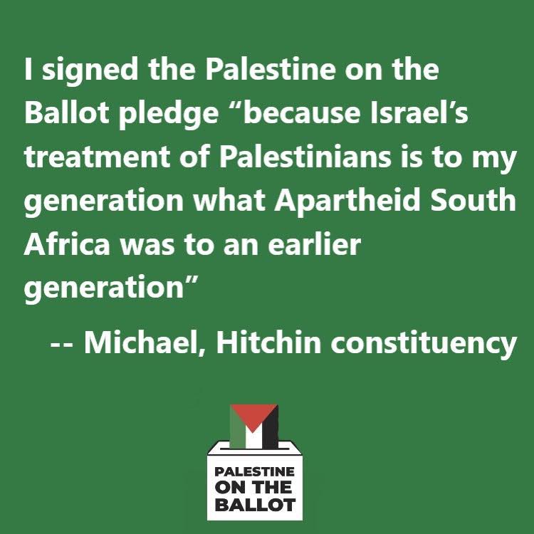 UK VOTERS, take a minute to sign the @PalestineBallot online pledge to “not vote for any party that doesn’t put Palestinian rights on its agenda” 🇵🇸

Every signature helps show our politicians that failure to do what’s right will cost them at the polls!

palestineontheballot.co.uk